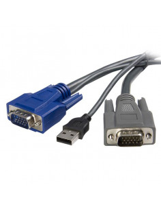 StarTech.com Cavo KVM ultra-sottile VGA USB 2 in 1 3 m