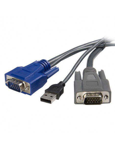 StarTech.com Cavo KVM ultra-sottile VGA USB 2 in 1 3 m
