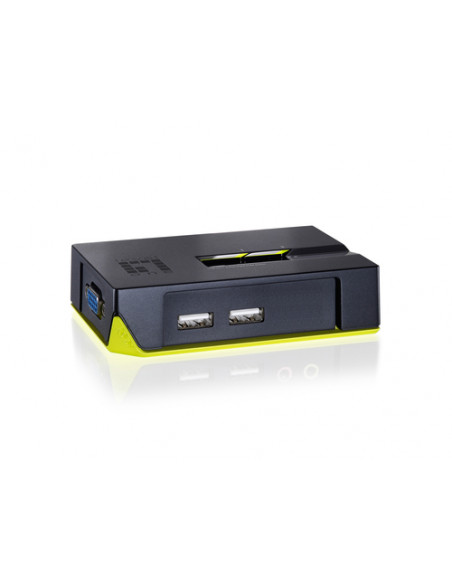 LevelOne KVM-0222 switch per keyboard-video-mouse (kvm) Nero, Verde