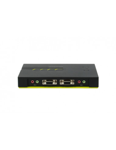 LevelOne KVM-0421 switch per keyboard-video-mouse (kvm) Nero, Verde