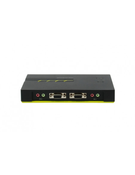 LevelOne KVM-0421 switch per keyboard-video-mouse (kvm) Nero, Verde