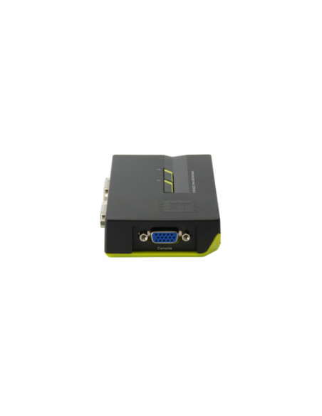 LevelOne KVM-0222 switch per keyboard-video-mouse (kvm) Nero, Verde