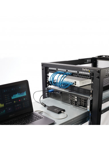 StarTech.com Adattatore Crash Cart portatile console KVM a USB 2.0 del laptop con trasferimento di file e Acquisizione Video