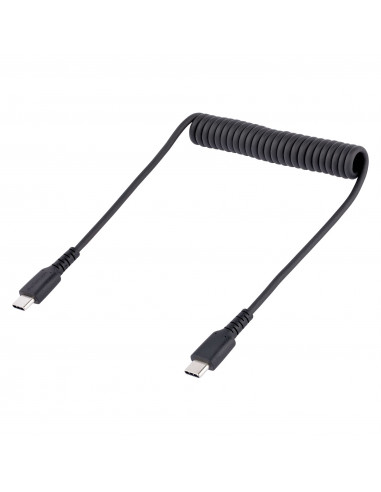 StarTech.com Cavo USB C Ricarica Veloce da 50cm Cavetto USB tipo C 2.0 Spiralato di Alimentazione e Sincronizzazione Resistente 