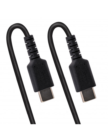 StarTech.com Cavo USB C Ricarica Veloce da 50cm Cavetto USB tipo C 2.0 Spiralato di Alimentazione e Sincronizzazione Resistente 