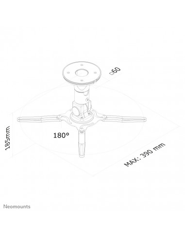 Neomounts BEAMER-C50 Supporto a soffitto beamer - alt. 18,5 cm - mobilità completa