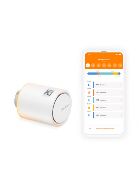 Netatmo Valvola Termostatica Intelligente Aggiuntiva per il Termostato Intelligente e per il Kit di base per riscaldamento centr
