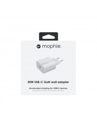 mophie 409908422 Caricabatterie per dispositivi mobili Computer portatile, Smartphone, Tablet Bianco AC Ricarica rapida Interno