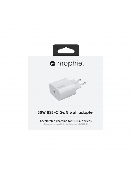 mophie 409908422 Caricabatterie per dispositivi mobili Computer portatile, Smartphone, Tablet Bianco AC Ricarica rapida Interno