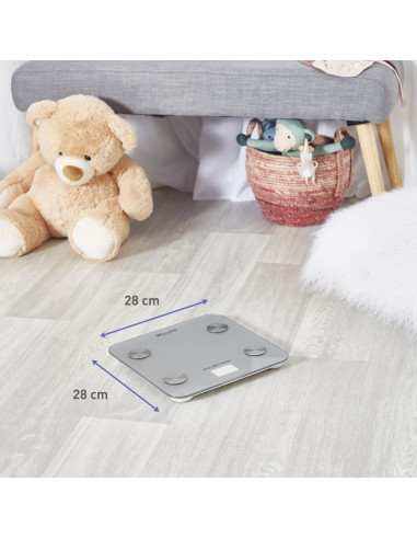 Rowenta Goodvibes LIFE BR9600 Quadrato Argento Bilancia pesapersone elettronica