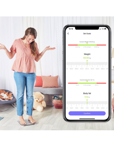 Rowenta Goodvibes LIFE BR9600 Quadrato Argento Bilancia pesapersone elettronica