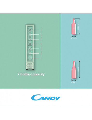 Candy DiVino CCVB 15/1 Da incasso Nero 7 bottiglia/bottiglie