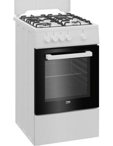 Beko FSG522DWC Cucina Gas Nero, Bianco
