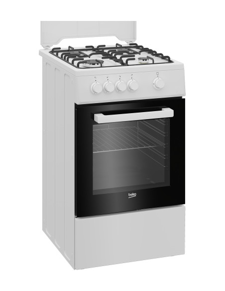 Beko FSG522DWC Cucina Gas Nero, Bianco