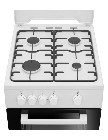 Beko FSG522DWC Cucina Gas Nero, Bianco