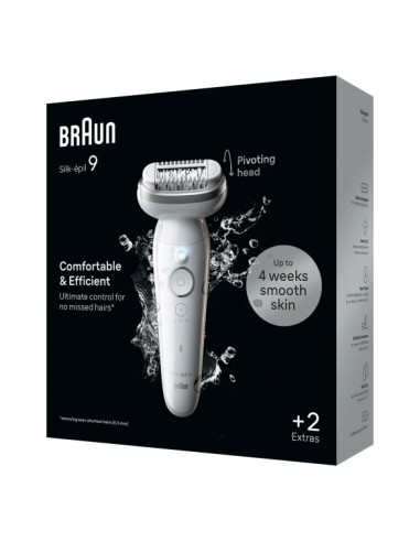 Braun Silk-épil 9 BR2-225328 epilatore 40 pinzette Grigio, Bianco