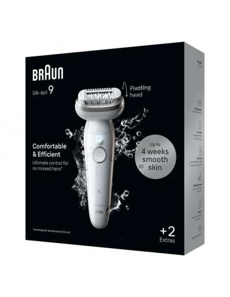 Braun Silk-épil 9 BR2-225328 epilatore 40 pinzette Grigio, Bianco