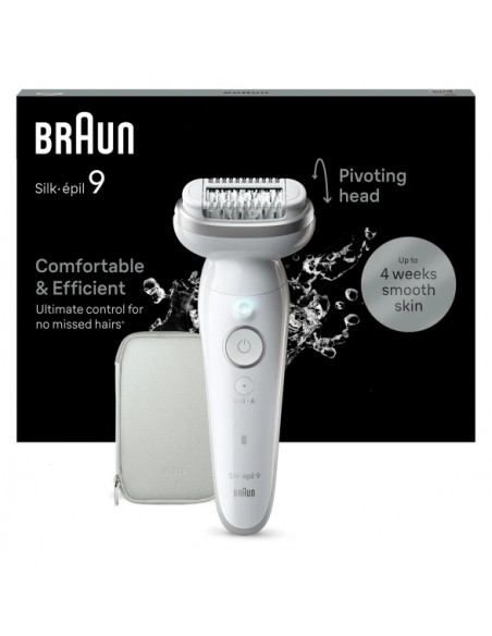 Braun Silk-épil 9 BR2-225328 epilatore 40 pinzette Grigio, Bianco