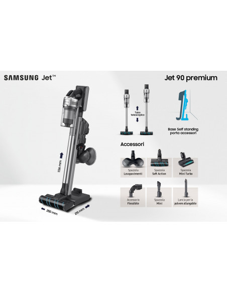 Samsung Aspirapolvere senza filo Jet™ 90 premium 200aW VS20R9048T3