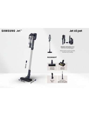 Samsung Aspirapolvere senza filo Jet™ 65 pet 150W VS15A60AGR5