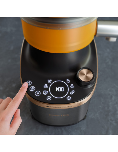 Philips HR3770/00 frullatore Frullatore per cottura 1500 W Nero, Rame