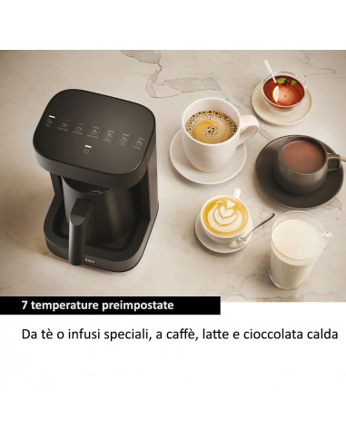Haier Multi Beverage I-Master Serie 5 Nero, Salvaspazio 3 in 1, 6 programmi automatici
