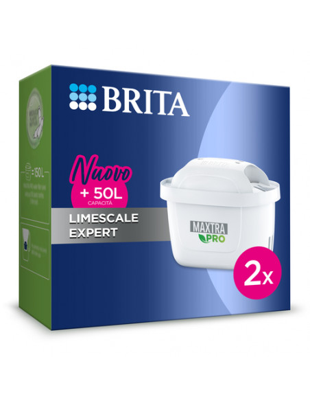 Brita Filtro per acqua MAXTRA PRO Limescale Expert Pack 2 - NUOVA GENERAZIONE - Ideale per bevande calde & massima protezione da
