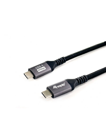 Equip 128381 Cavo USB 4 Gen 3 da C a C, M/M, 1,2 m, PD3.1 240W, 8K/60Hz, 40Gbps, nero