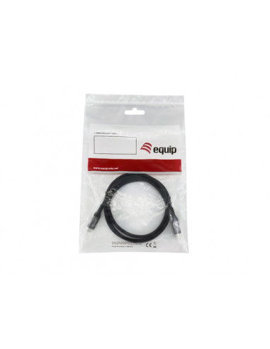 Equip 128381 Cavo USB 4 Gen 3 da C a C, M/M, 1,2 m, PD3.1 240W, 8K/60Hz, 40Gbps, nero