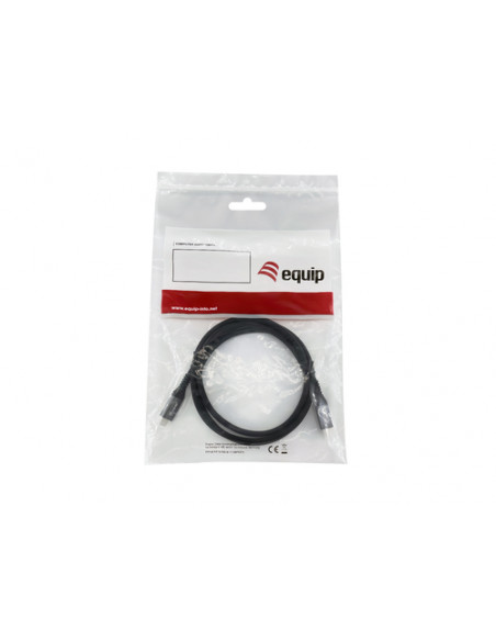 Equip 128381 Cavo USB 4 Gen 3 da C a C, M/M, 1,2 m, PD3.1 240W, 8K/60Hz, 40Gbps, nero