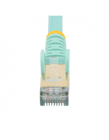 StarTech.com Cavo di Rete Ethernet Cat6a - Cavo Schermato STP da 50cm - Turchese