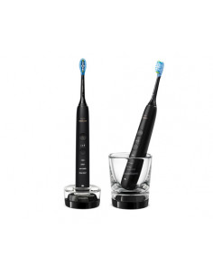 Philips DiamondClean 9000 Sonicare Spazzolini Elettrici Sonici con App, confezione da 2 Spazzolini Neri HX9914/54 2