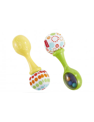 Fisher-Price Little People Maracas Baby Scoperte, 2 Coloratissime Maracas da Afferrare, Scuotere e Suonare, Giocattolo per Bambi