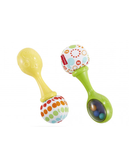 Fisher-Price Little People Maracas Baby Scoperte, 2 Coloratissime Maracas da Afferrare, Scuotere e Suonare, Giocattolo per Bambi