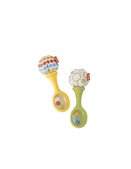 Fisher-Price Little People Maracas Baby Scoperte, 2 Coloratissime Maracas da Afferrare, Scuotere e Suonare, Giocattolo per Bambi