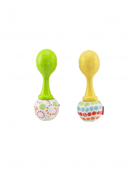 Fisher-Price Little People Maracas Baby Scoperte, 2 Coloratissime Maracas da Afferrare, Scuotere e Suonare, Giocattolo per Bambi