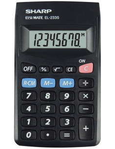 Sharp EL-233S calcolatrice Tasca Calcolatrice di base Nero