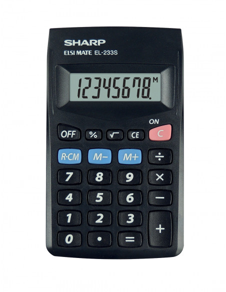 Sharp EL-233S calcolatrice Tasca Calcolatrice di base Nero