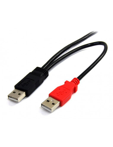 StarTech.com Cavo a doppia alimentazione per disco rigido esterno HDD a splitter Y - cavo USB A a mini B da 1,8m