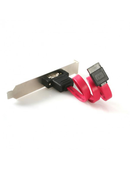 StarTech.com eSATA Cable with External Slot Plate cavo SATA 0,3 m Nero