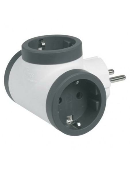 Legrand 694520 adattatore per presa di corrente Tipo F Nero, Bianco