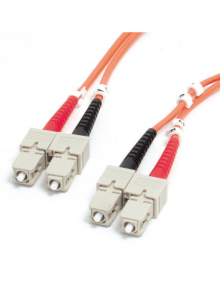 StarTech.com Cavo in fibra ottica multimodale OM1 da SC a SC da 1m, Dimensione fibra 62,5/125, Reti 10Gbps - Cavo patch/Bretella