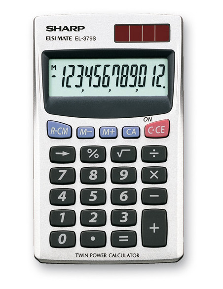 Sharp EL-379SB calcolatrice Tasca Calcolatrice di base Bianco
