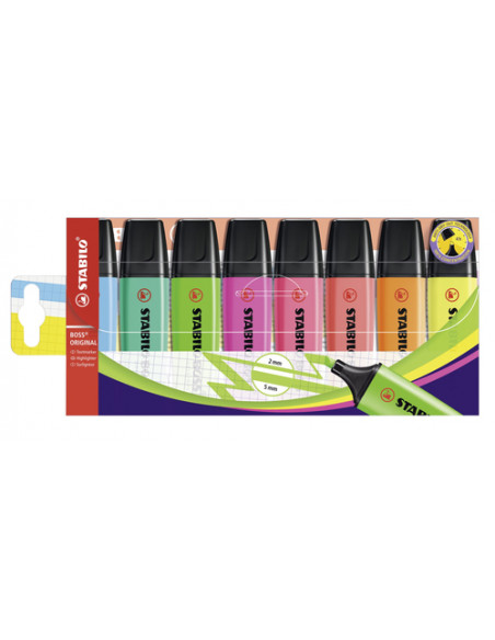 STABILO BOSS ORIGINAL evidenziatore 8 pz Punta smussata Multi