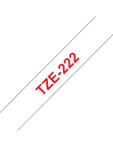 Brother TZE-222 nastro per etichettatrice Rosso su bianco