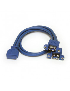 StarTech.com Cavo pannello USB 3.0 2 porte - Cavo USB A a collettore scheda madre F/F