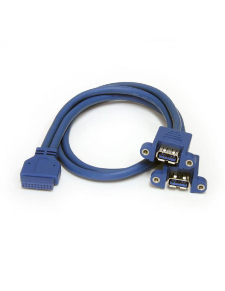 StarTech.com Cavo pannello USB 3.0 2 porte - Cavo USB A a collettore scheda madre F/F