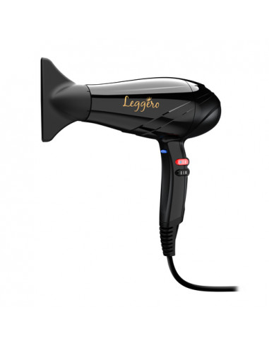 GA.MA Phon Leggero Gama, Made in Italy, Ultraleggero, Ergonomico, 2400W, Motore AC a Lunga Durata, 6 COmbinazioni di Temperatura