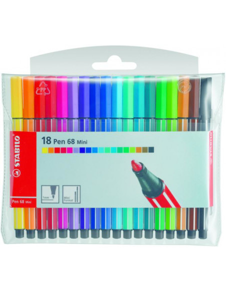STABILO Pen 68 Mini marcatore Multicolore 20 pz