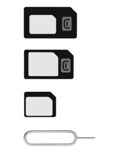Cellularline Adapters Kit - Universal Kit di adattatori per micro SIM e nano SIM